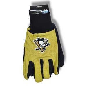 NHL Pittsburgh Penguins Adult Utility Work Garden Gloves Embroidered Logo C28
